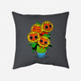 Sunflower Cat-none removable cover w insert throw pillow-tobefonseca