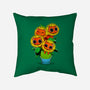 Sunflower Cat-none removable cover w insert throw pillow-tobefonseca