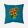 Sunflower Cat-none removable cover w insert throw pillow-tobefonseca