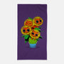 Sunflower Cat-none beach towel-tobefonseca