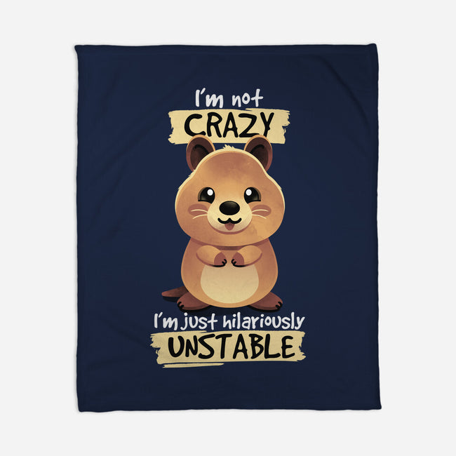 Crazy Quokka-none fleece blanket-NemiMakeit