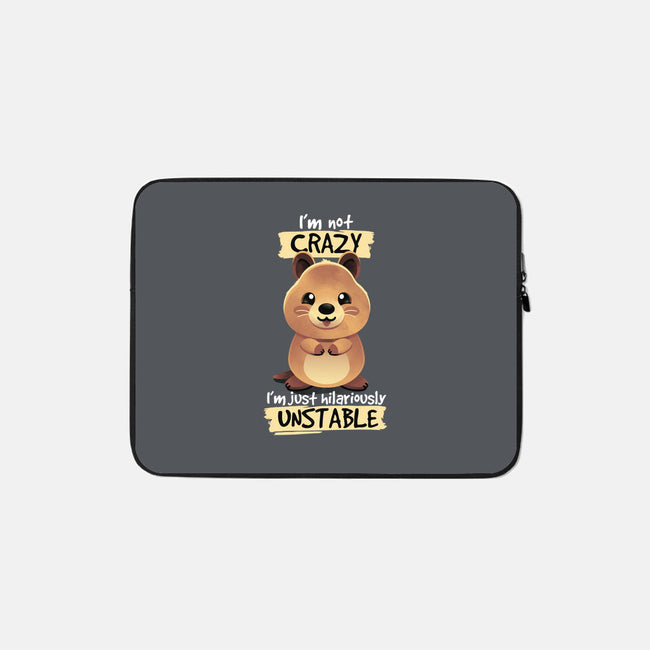 Crazy Quokka-none zippered laptop sleeve-NemiMakeit