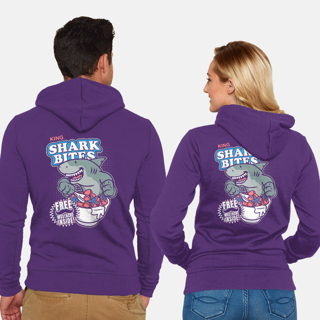 King Shark Bites-unisex zip-up sweatshirt-CoD Designs