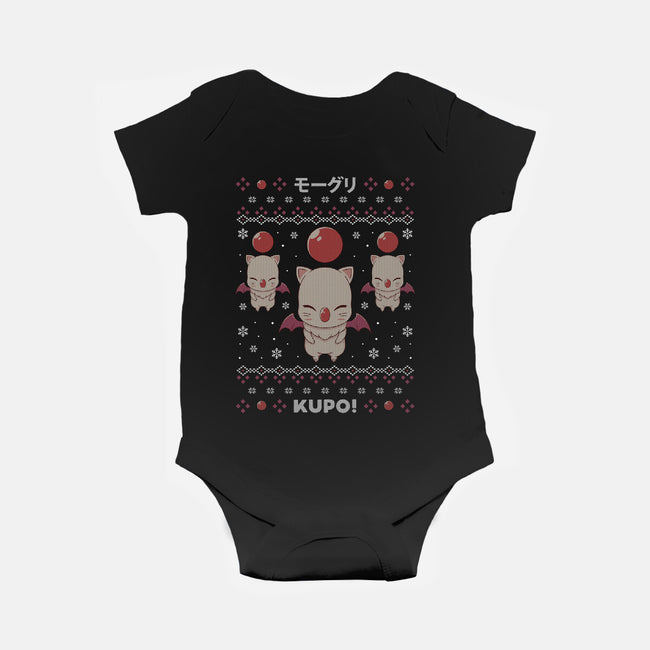 Moogle Christmas-baby basic onesie-Alundrart