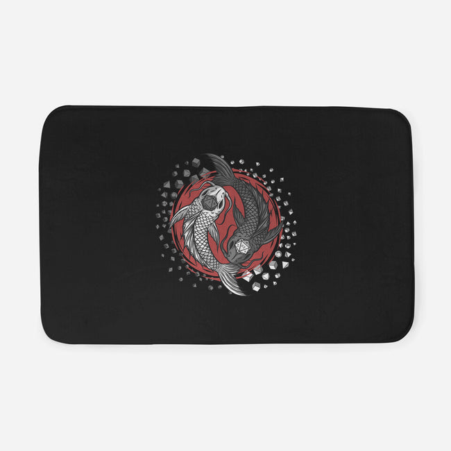Dice Fish-none memory foam bath mat-ShirtGoblin