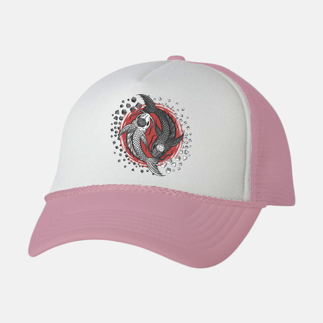 Dice Fish-unisex trucker hat-ShirtGoblin