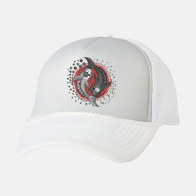 Dice Fish-unisex trucker hat-ShirtGoblin