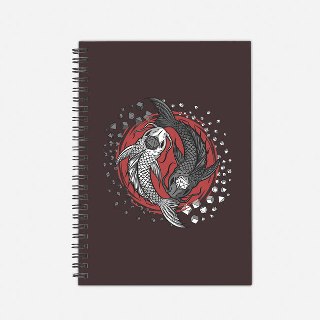 Dice Fish-none dot grid notebook-ShirtGoblin