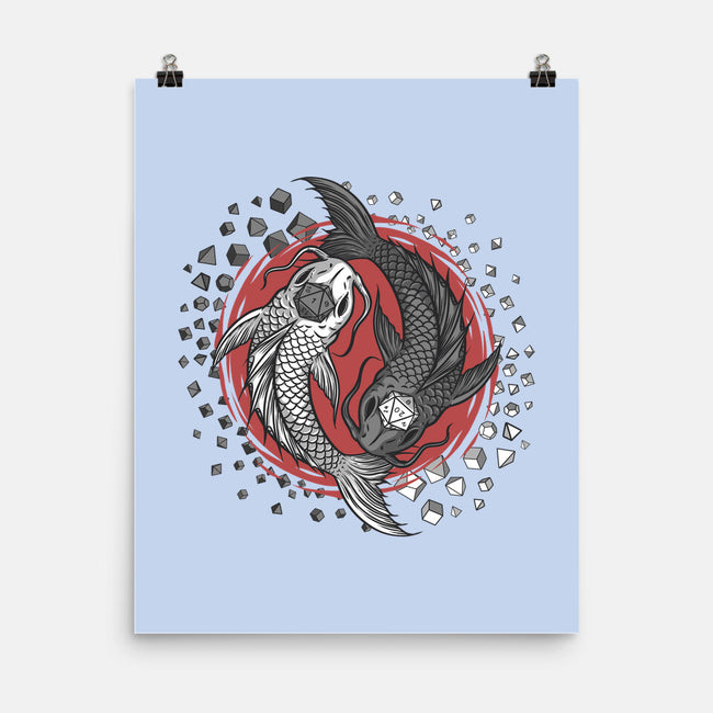 Dice Fish-none matte poster-ShirtGoblin
