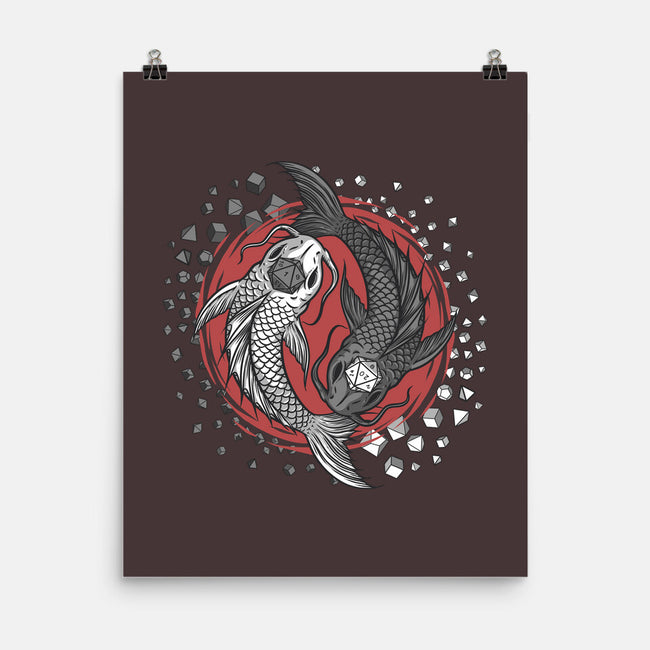 Dice Fish-none matte poster-ShirtGoblin