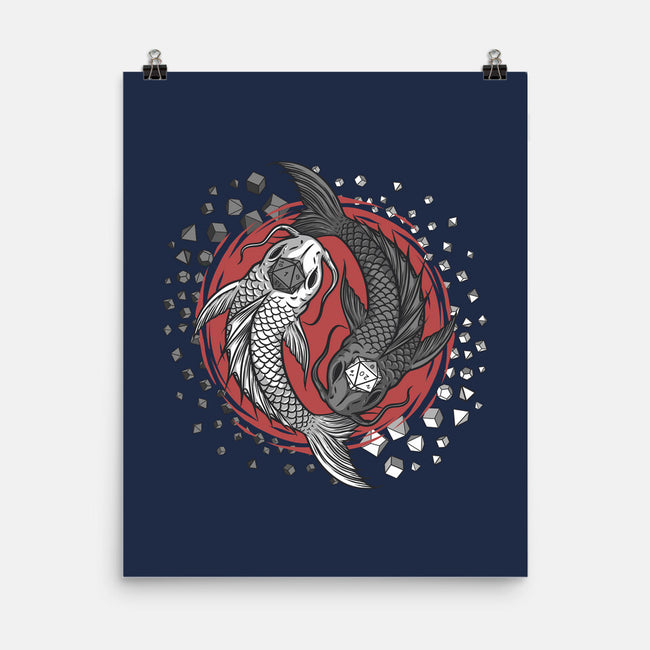 Dice Fish-none matte poster-ShirtGoblin