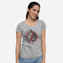 Dice Fish-womens v-neck tee-ShirtGoblin