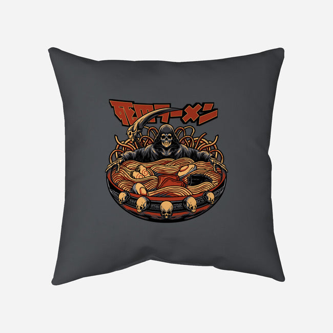 Ramen Of Death-none removable cover w insert throw pillow-AmielLarazo