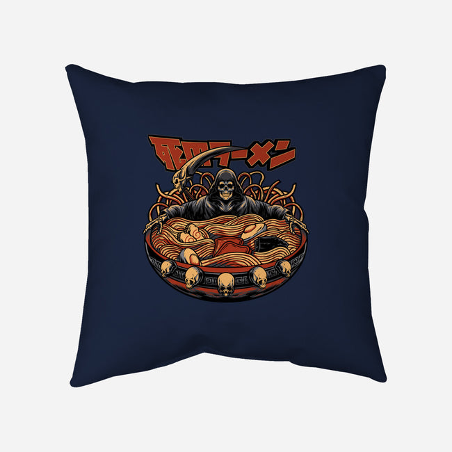 Ramen Of Death-none removable cover w insert throw pillow-AmielLarazo