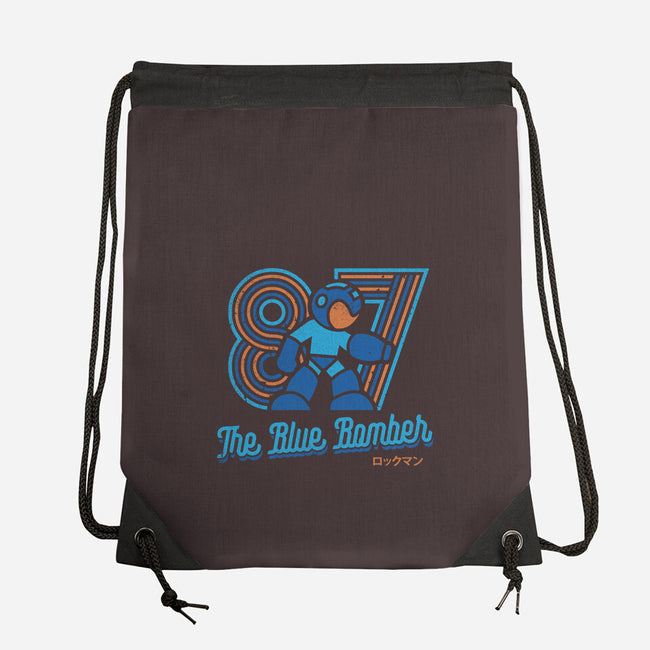 The Blue Bomber-none drawstring bag-Logozaste