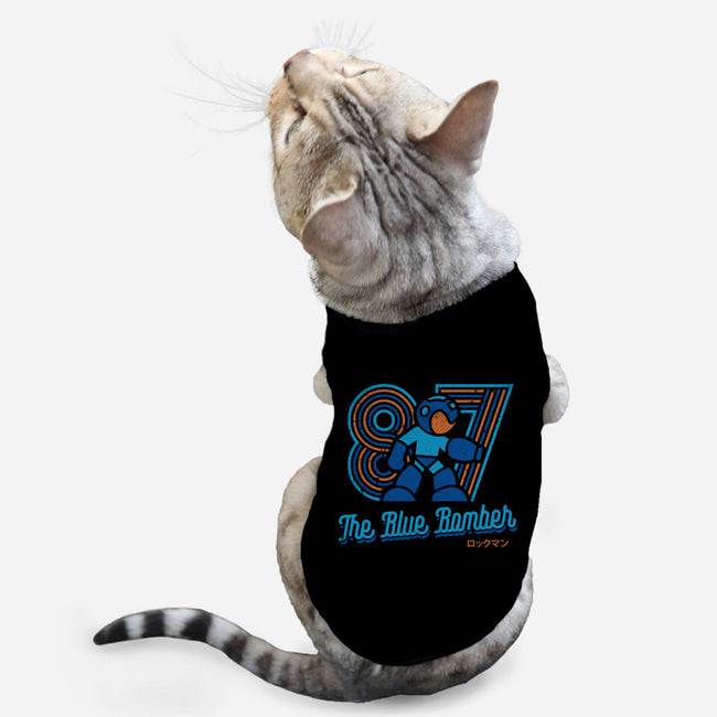 The Blue Bomber-cat basic pet tank-Logozaste