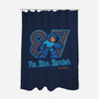 The Blue Bomber-none polyester shower curtain-Logozaste