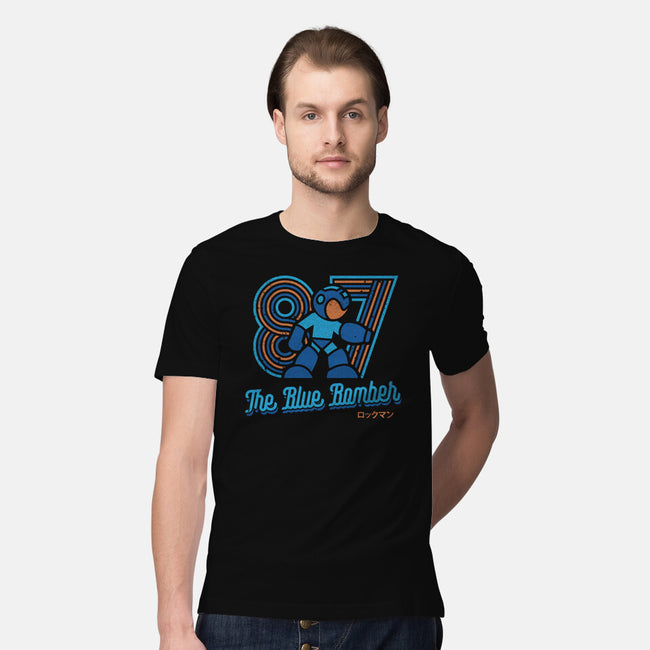 The Blue Bomber-mens premium tee-Logozaste