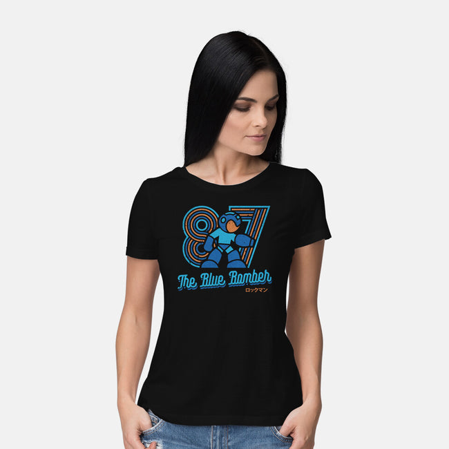 The Blue Bomber-womens basic tee-Logozaste