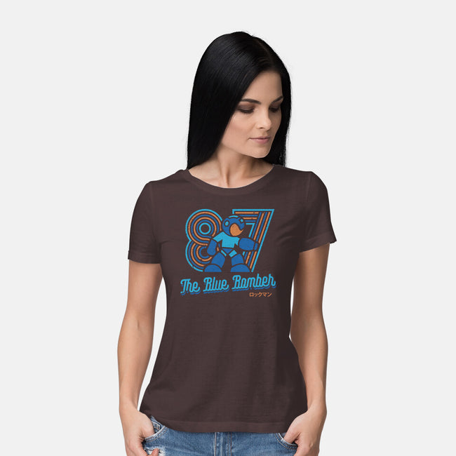 The Blue Bomber-womens basic tee-Logozaste