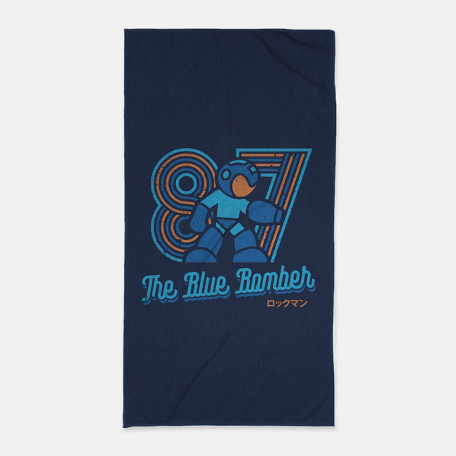 The Blue Bomber-none beach towel-Logozaste