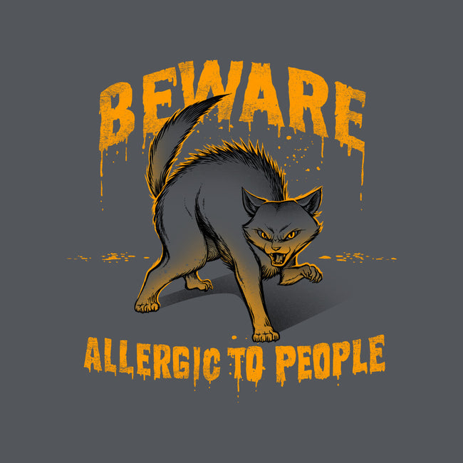 Beware! Allergic To People-none removable cover w insert throw pillow-tobefonseca