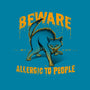 Beware! Allergic To People-none zippered laptop sleeve-tobefonseca