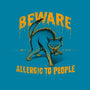Beware! Allergic To People-none removable cover w insert throw pillow-tobefonseca