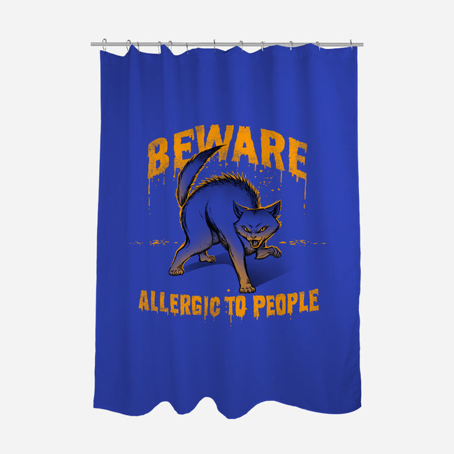 Beware! Allergic To People-none polyester shower curtain-tobefonseca