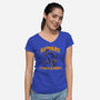 Beware! Allergic To People-womens v-neck tee-tobefonseca