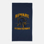 Beware! Allergic To People-none beach towel-tobefonseca