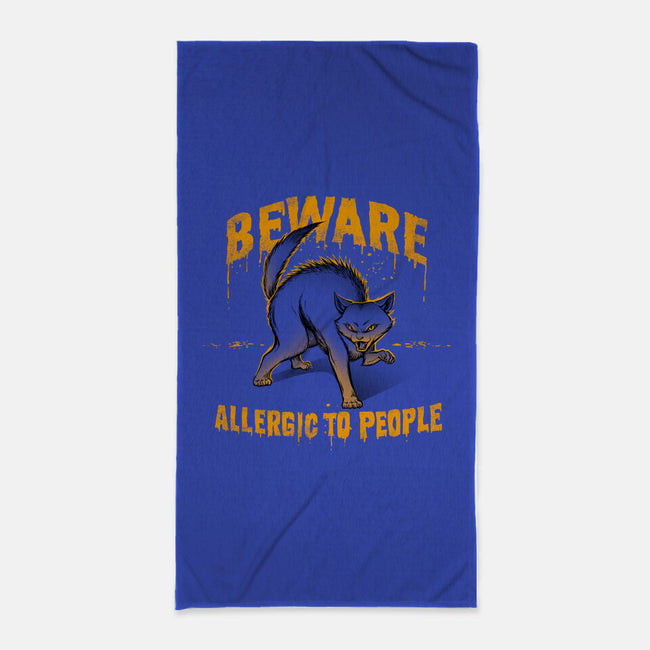 Beware! Allergic To People-none beach towel-tobefonseca
