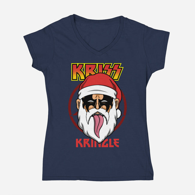 Kriss Kringle-womens v-neck tee-Boggs Nicolas