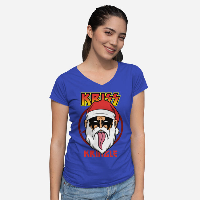 Kriss Kringle-womens v-neck tee-Boggs Nicolas