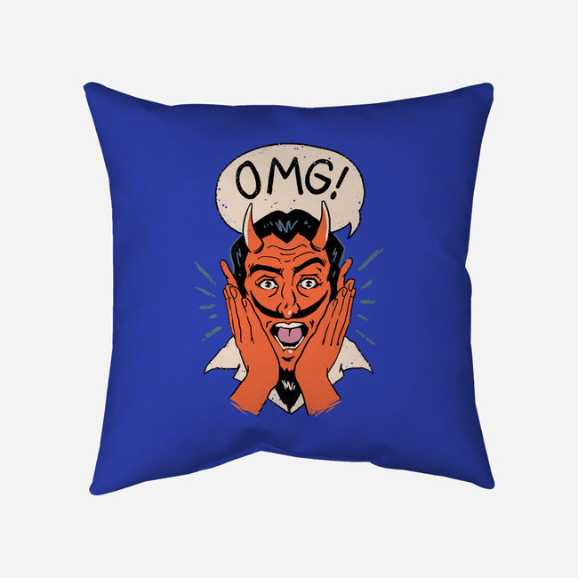 OMG Satan!-none removable cover w insert throw pillow-vp021