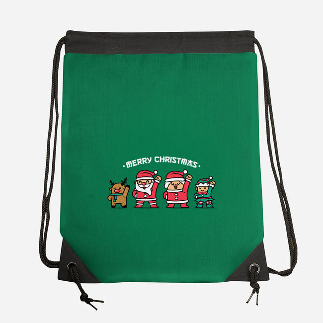 Merry Christmas Family-none drawstring bag-krisren28