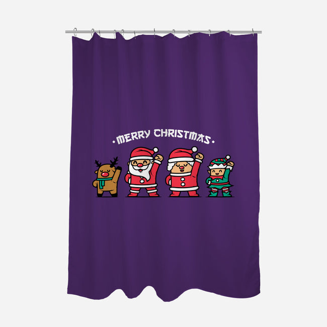 Merry Christmas Family-none polyester shower curtain-krisren28