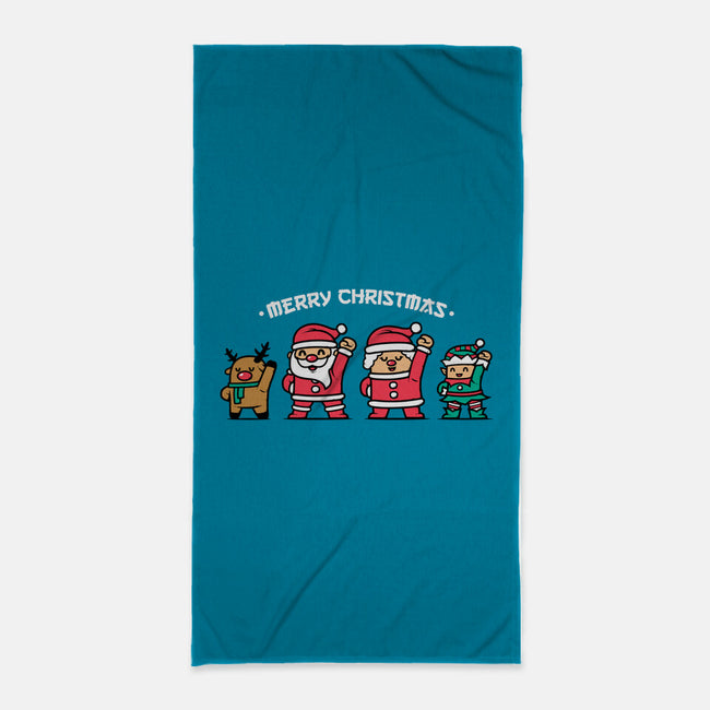 Merry Christmas Family-none beach towel-krisren28