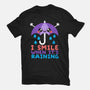 I Smile When It's Raining-womens fitted tee-NemiMakeit