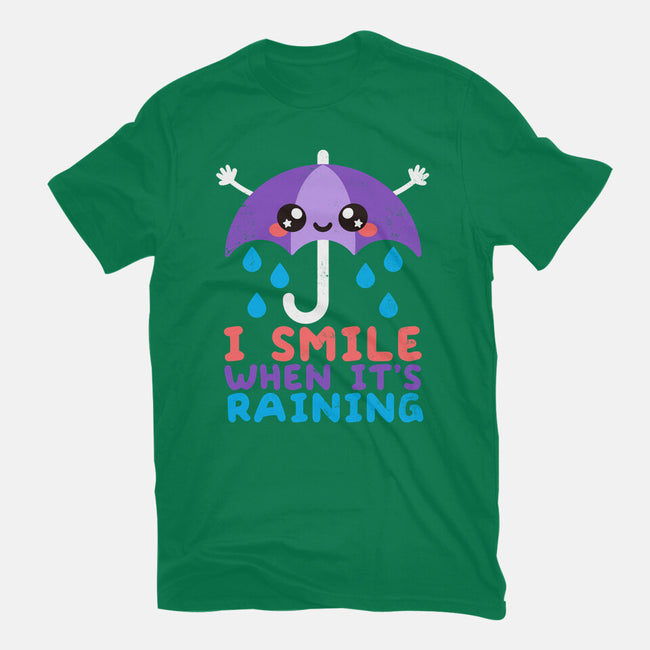 I Smile When It's Raining-womens basic tee-NemiMakeit