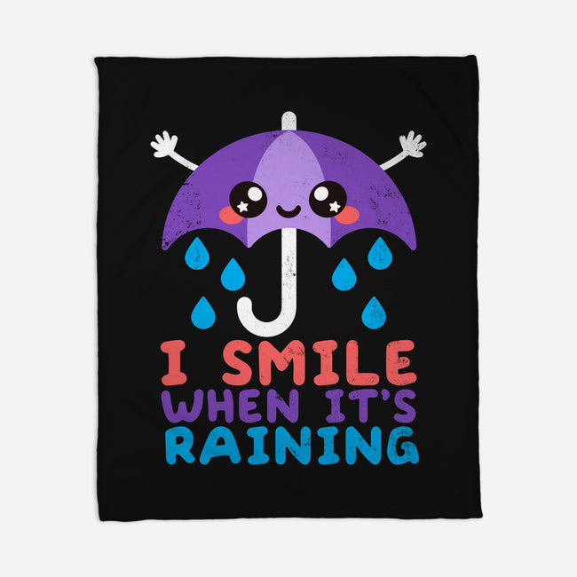 I Smile When It's Raining-none fleece blanket-NemiMakeit