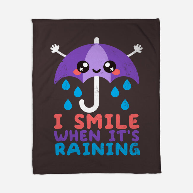 I Smile When It's Raining-none fleece blanket-NemiMakeit