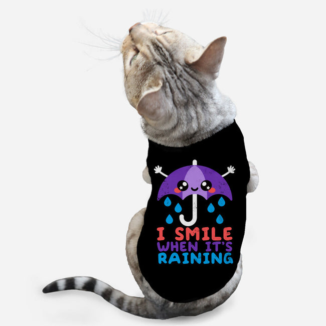 I Smile When It's Raining-cat basic pet tank-NemiMakeit