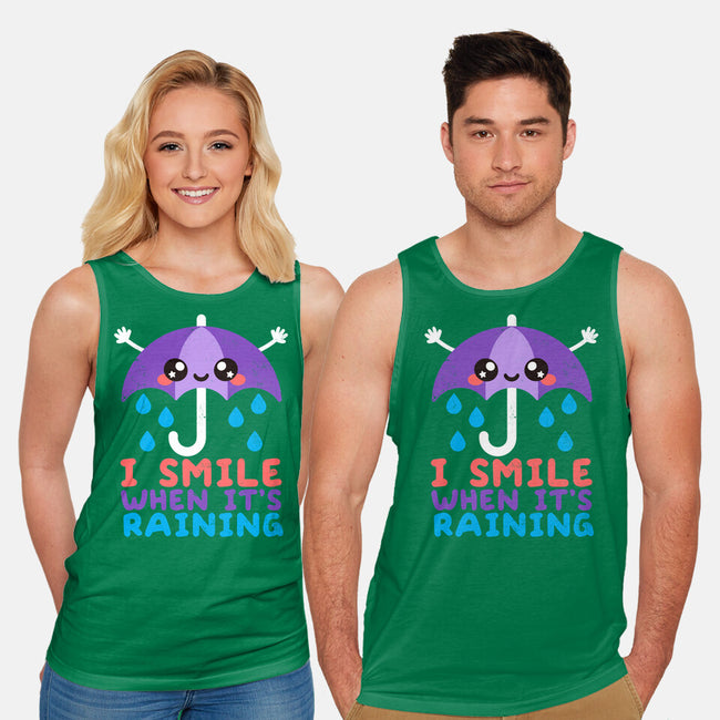 I Smile When It's Raining-unisex basic tank-NemiMakeit