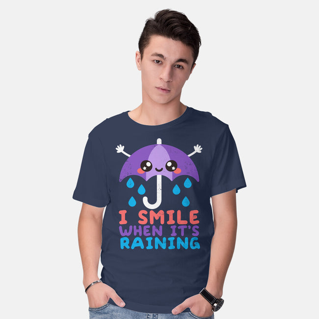 I Smile When It's Raining-mens basic tee-NemiMakeit