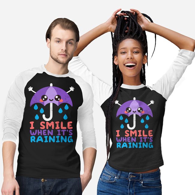 I Smile When It's Raining-unisex baseball tee-NemiMakeit