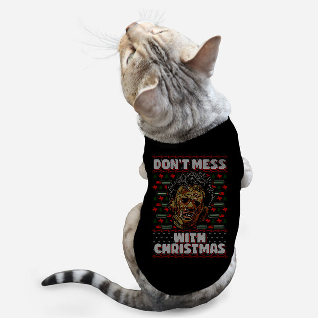 Christmas In Texas-cat basic pet tank-goodidearyan