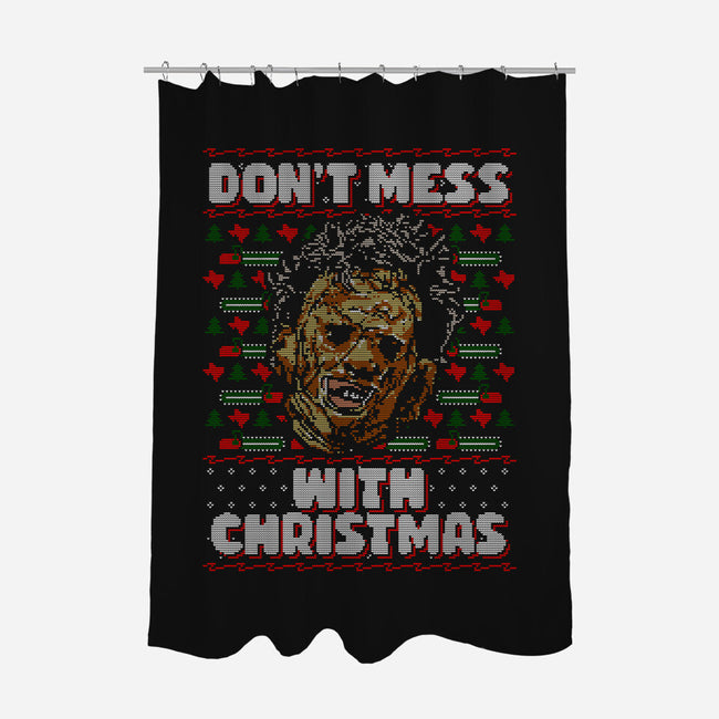 Christmas In Texas-none polyester shower curtain-goodidearyan