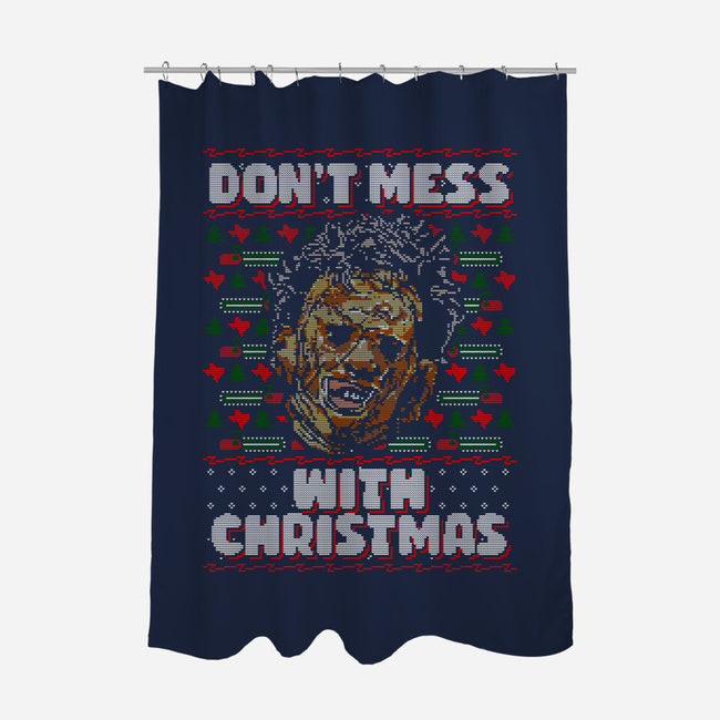 Christmas In Texas-none polyester shower curtain-goodidearyan