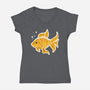 Be A Goldfish-womens v-neck tee-pahblowe